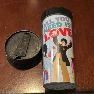 The Beatles All You Need Is Love from Yellow Submarine insulated plastic cup
